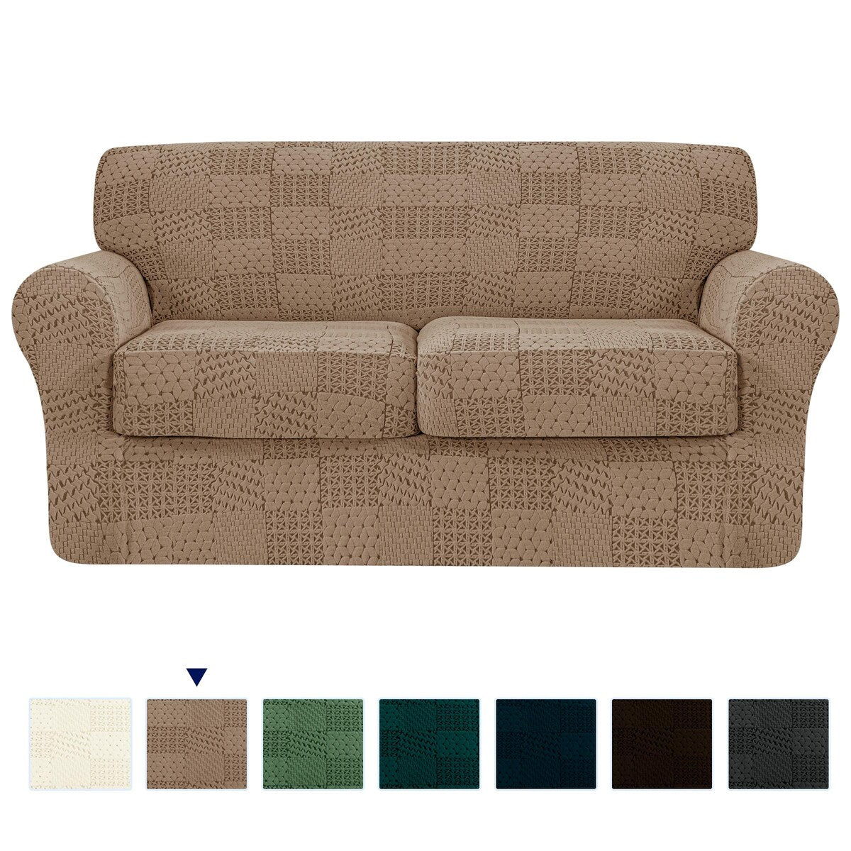 Subrtex Sofa Cover Stretch Slipcover with 2 Separate Cushion Covers