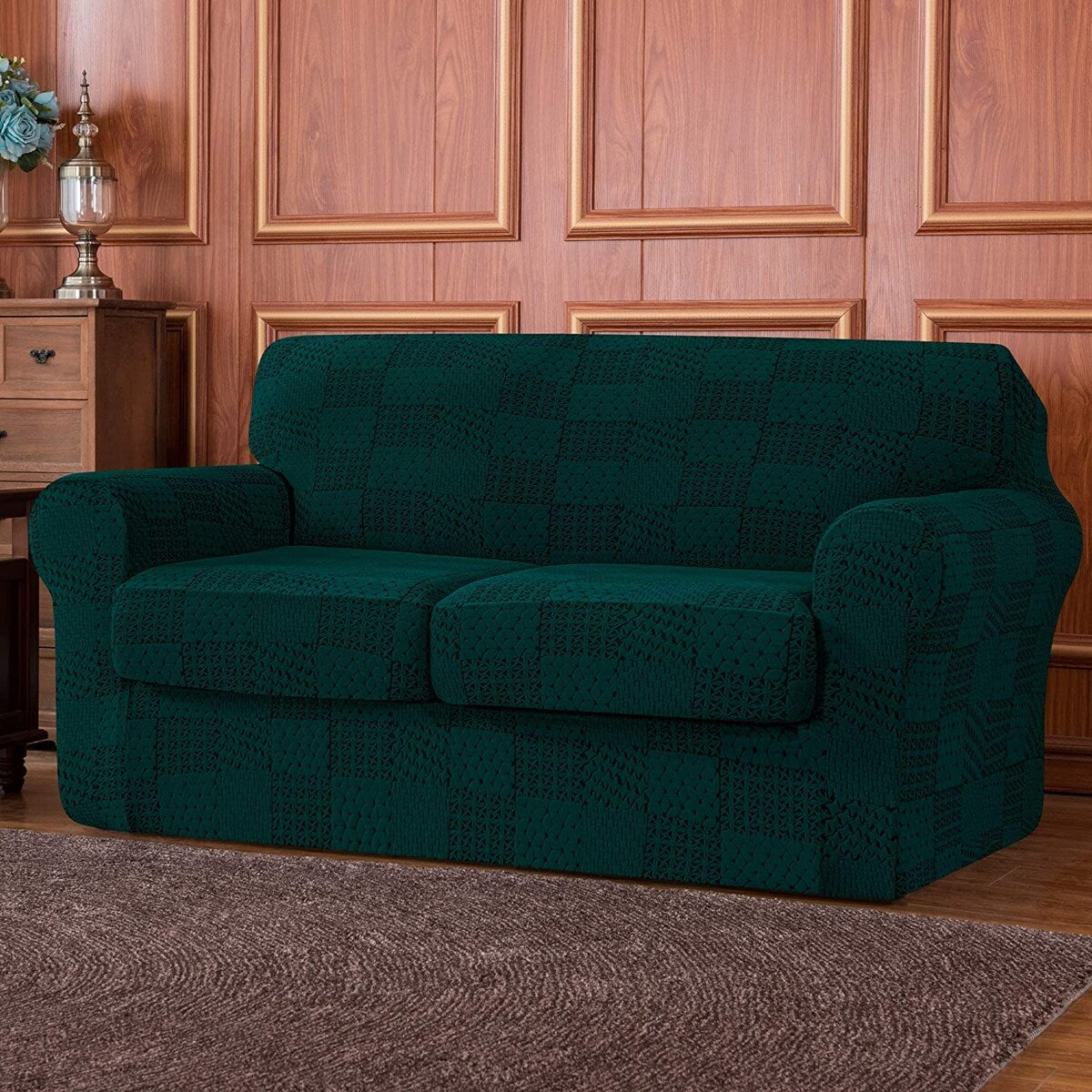 Subrtex Sofa Cover Stretch Slipcover with 2 Separate Cushion Covers