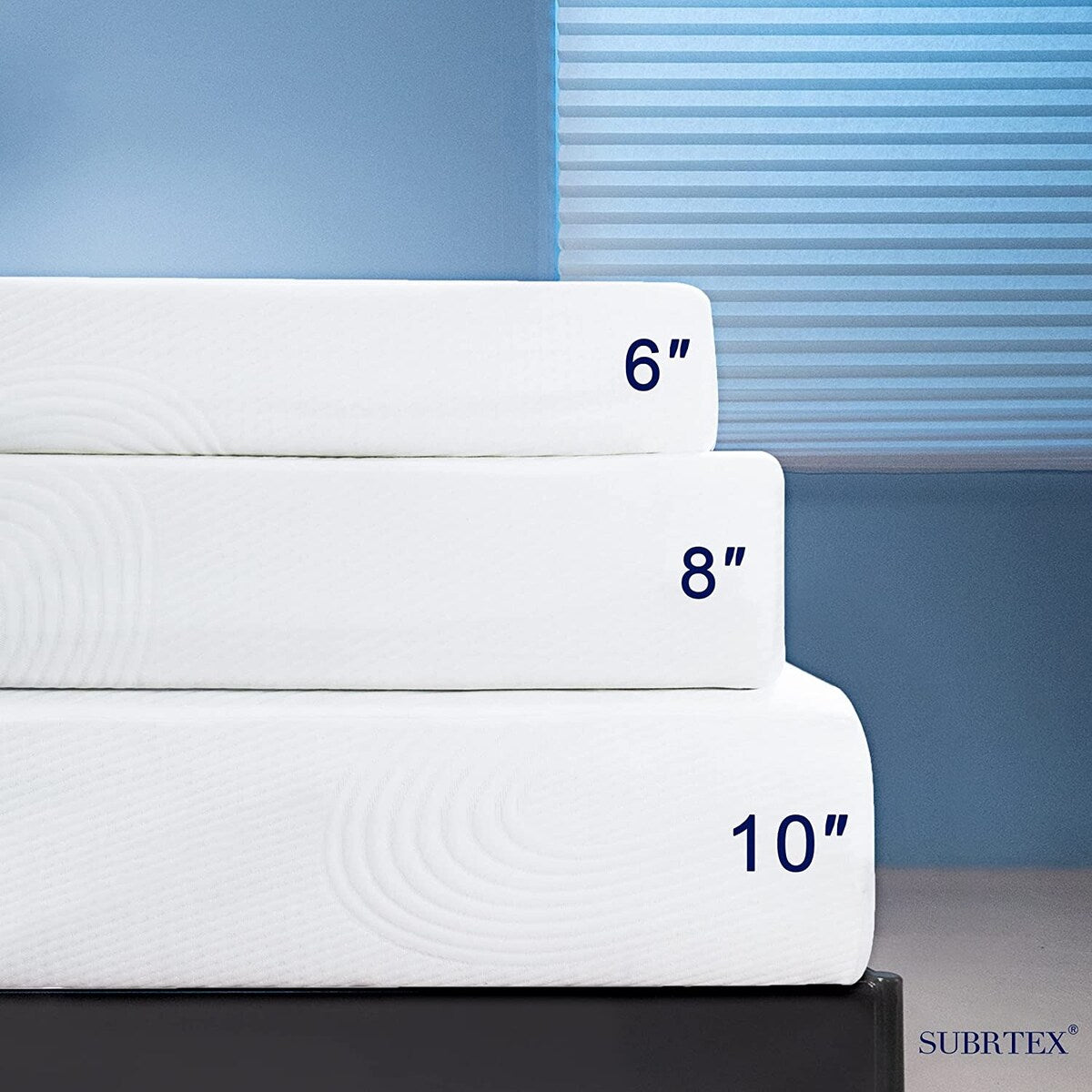 Subrtex 8-inch Gel-Infused Memory Foam Bed Mattress With Cover