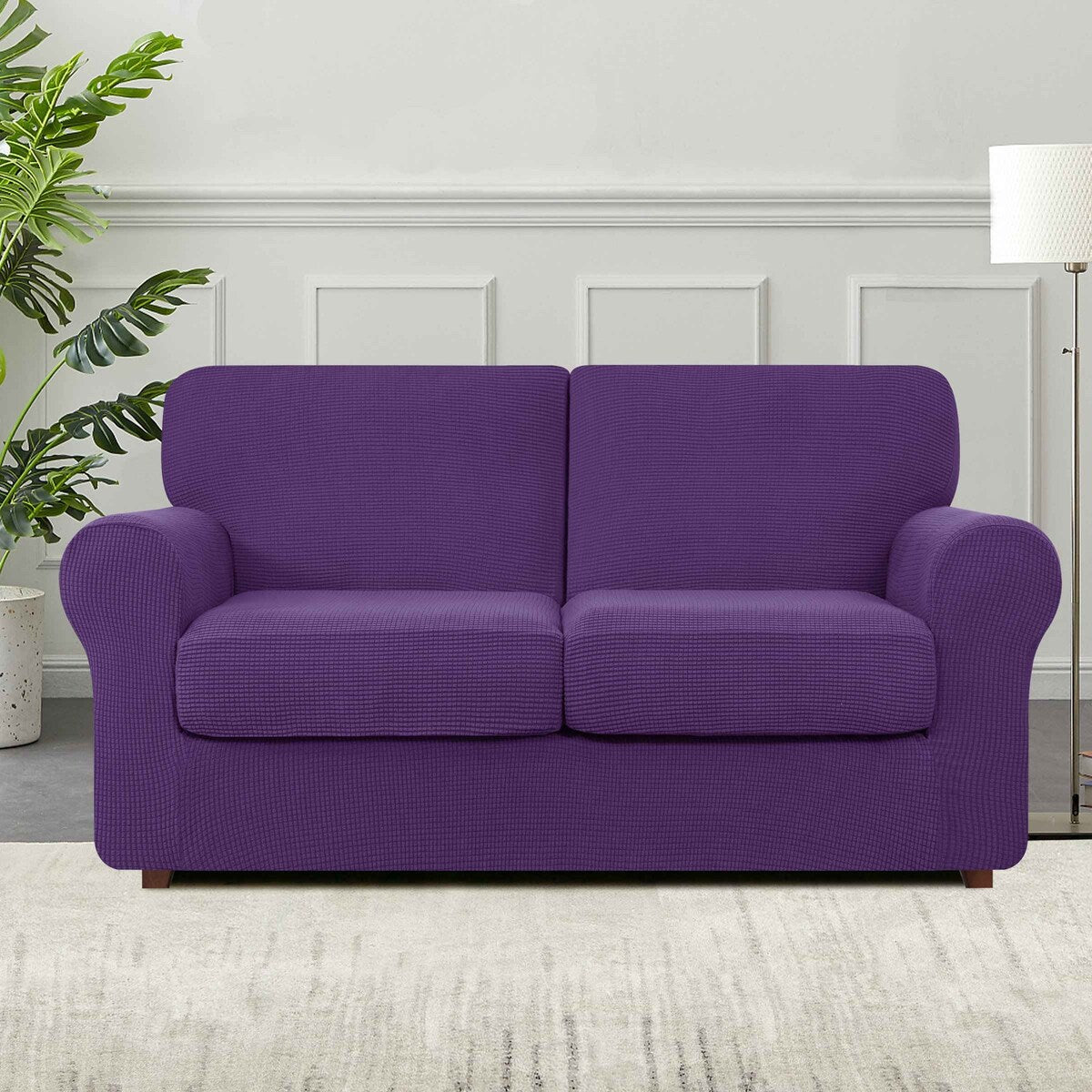 Subrtex 9-Piece Stretch Sofa Slipcover Sets with 4 Backrest Cushion Covers and 4 Seat Cushion Covers