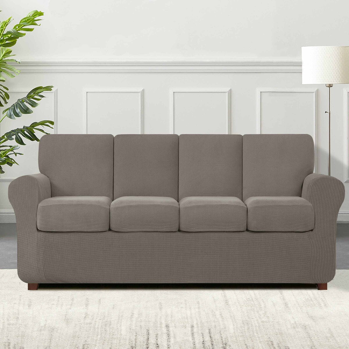 Subrtex 9-Piece Stretch Sofa Slipcover Sets with 4 Backrest Cushion Covers and 4 Seat Cushion Covers