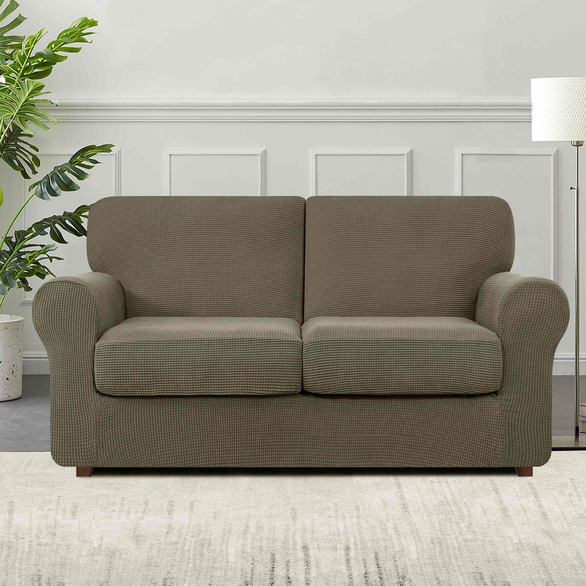 Subrtex 9-Piece Stretch Sofa Slipcover Sets with 4 Backrest Cushion Covers and 4 Seat Cushion Covers