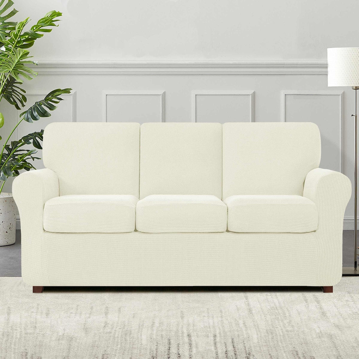 Subrtex 9-Piece Stretch Sofa Slipcover Sets with 4 Backrest Cushion Covers and 4 Seat Cushion Covers