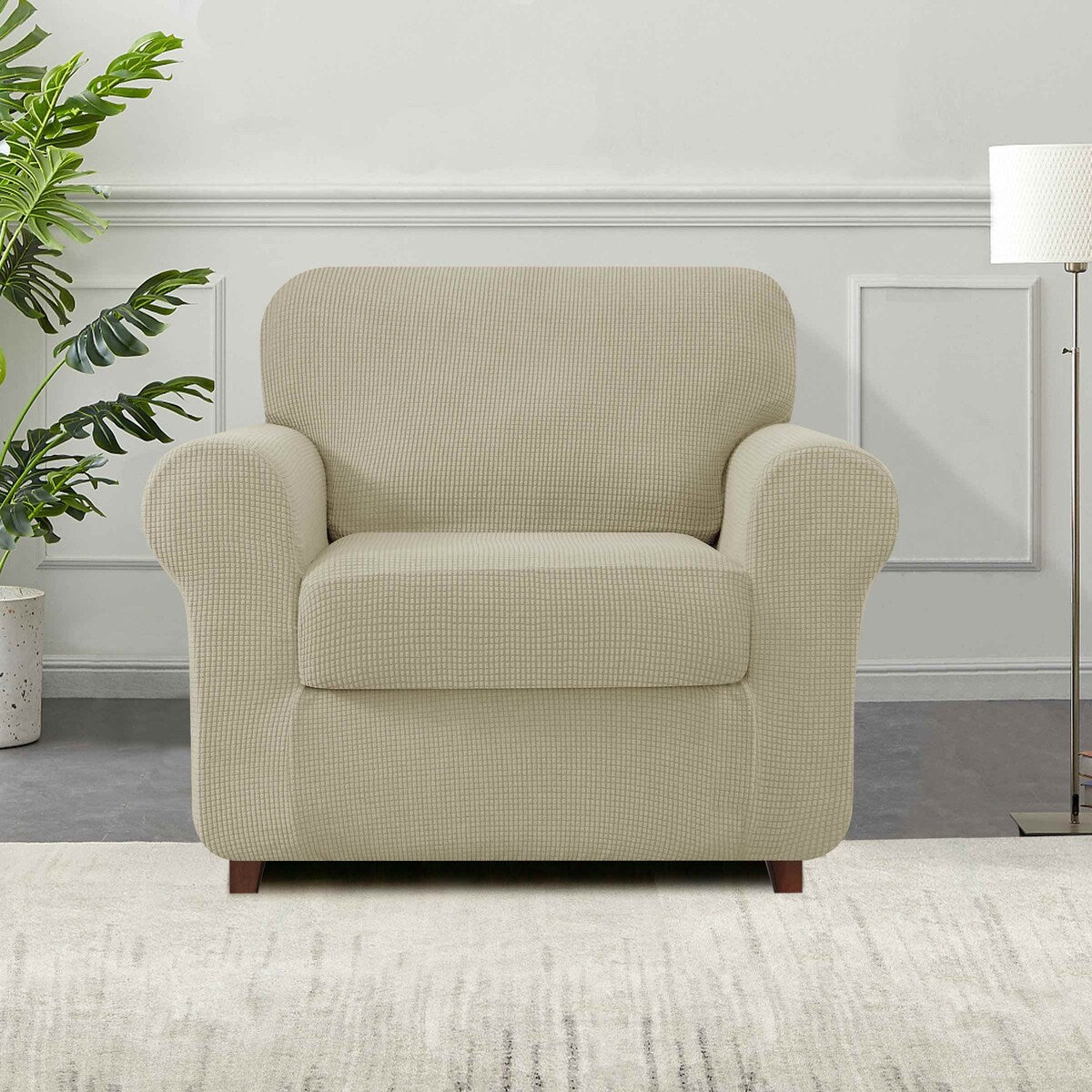 Subrtex 9-Piece Stretch Sofa Slipcover Sets with 4 Backrest Cushion Covers and 4 Seat Cushion Covers