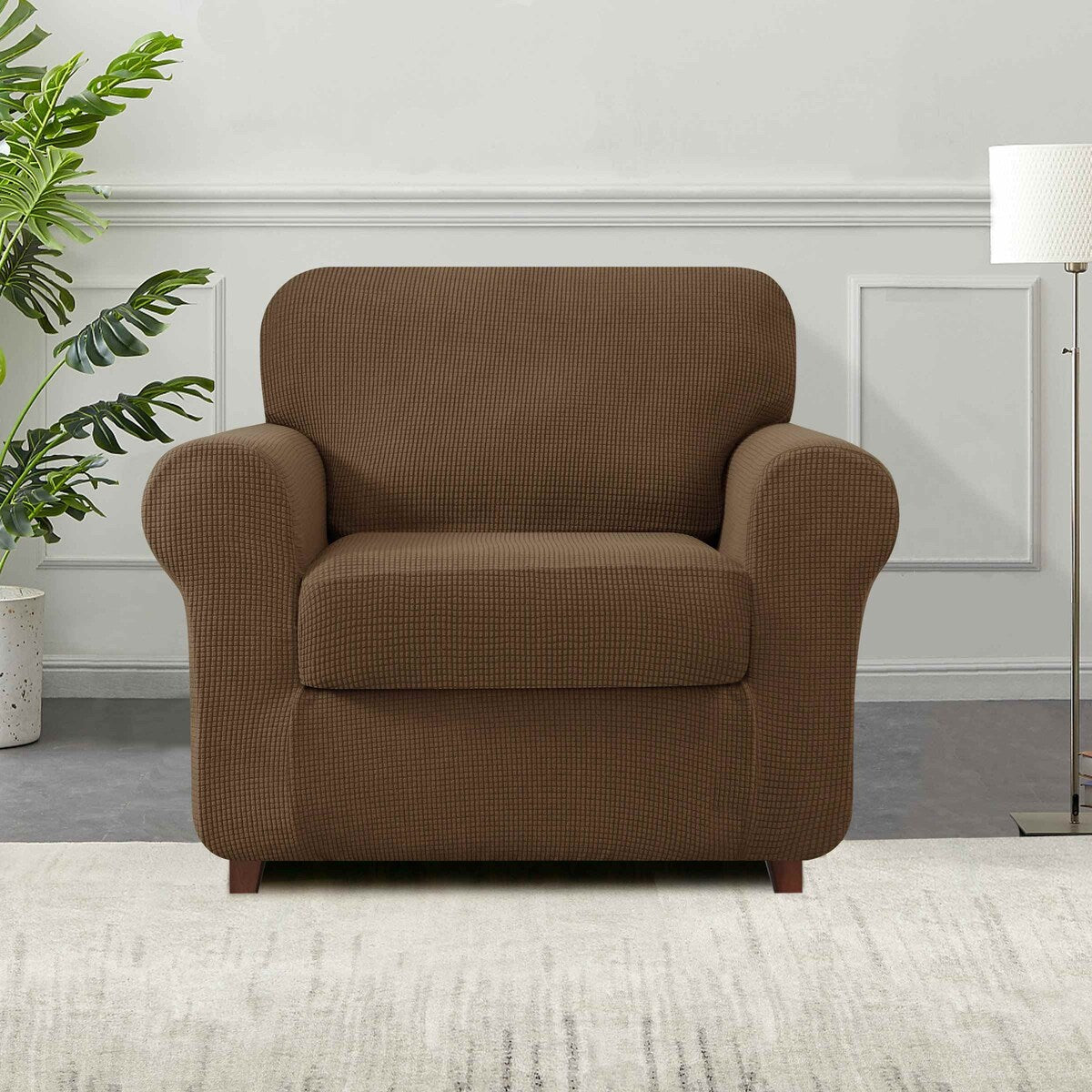Subrtex 9-Piece Stretch Sofa Slipcover Sets with 4 Backrest Cushion Covers and 4 Seat Cushion Covers
