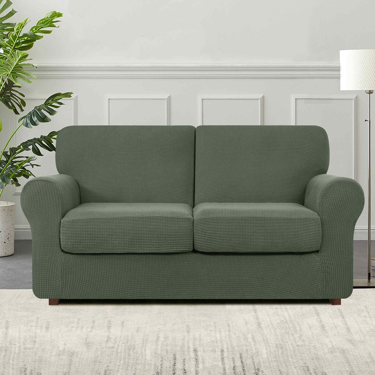 Subrtex 9-Piece Stretch Sofa Slipcover Sets with 4 Backrest Cushion Covers and 4 Seat Cushion Covers