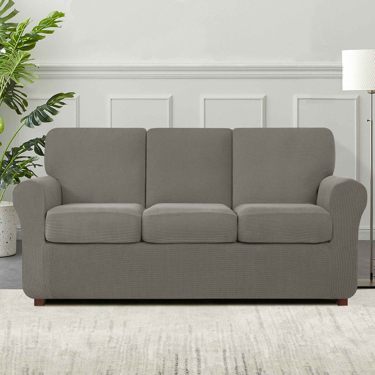 Subrtex 9-Piece Stretch Sofa Slipcover Sets with 4 Backrest Cushion Covers and 4 Seat Cushion Covers