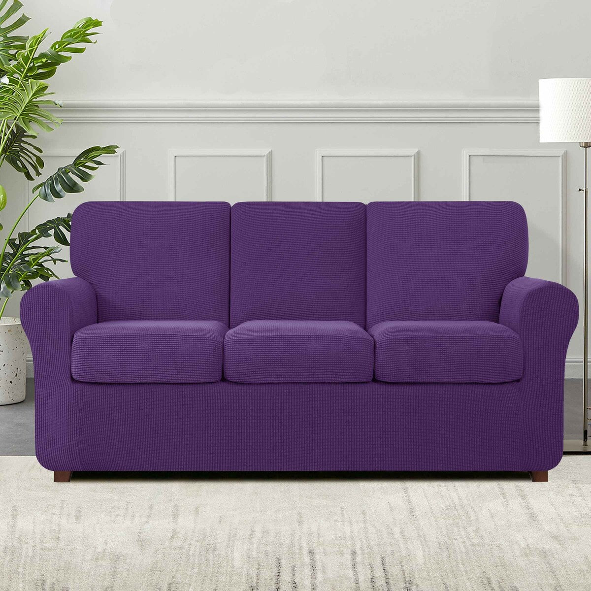 Subrtex 9-Piece Stretch Sofa Slipcover Sets with 4 Backrest Cushion Covers and 4 Seat Cushion Covers