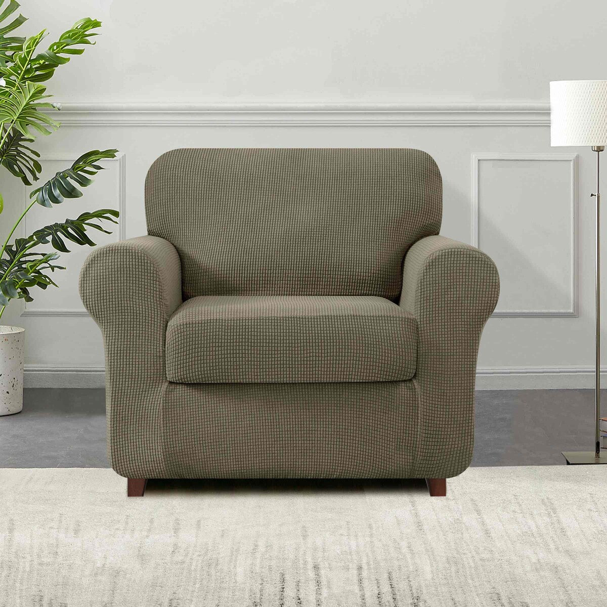 Subrtex 9-Piece Stretch Sofa Slipcover Sets with 4 Backrest Cushion Covers and 4 Seat Cushion Covers