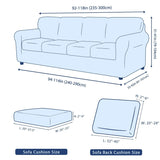 Subrtex 9-Piece Stretch Sofa Slipcover Sets with 4 Backrest Cushion Covers and 4 Seat Cushion Covers