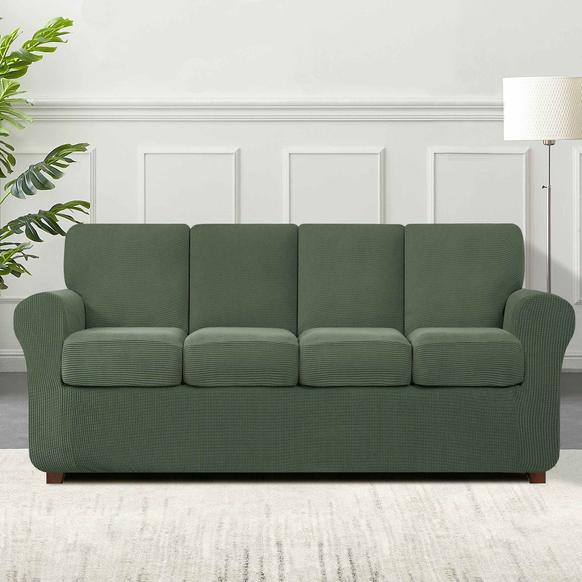 Subrtex 9-Piece Stretch Sofa Slipcover Sets with 4 Backrest Cushion Covers and 4 Seat Cushion Covers