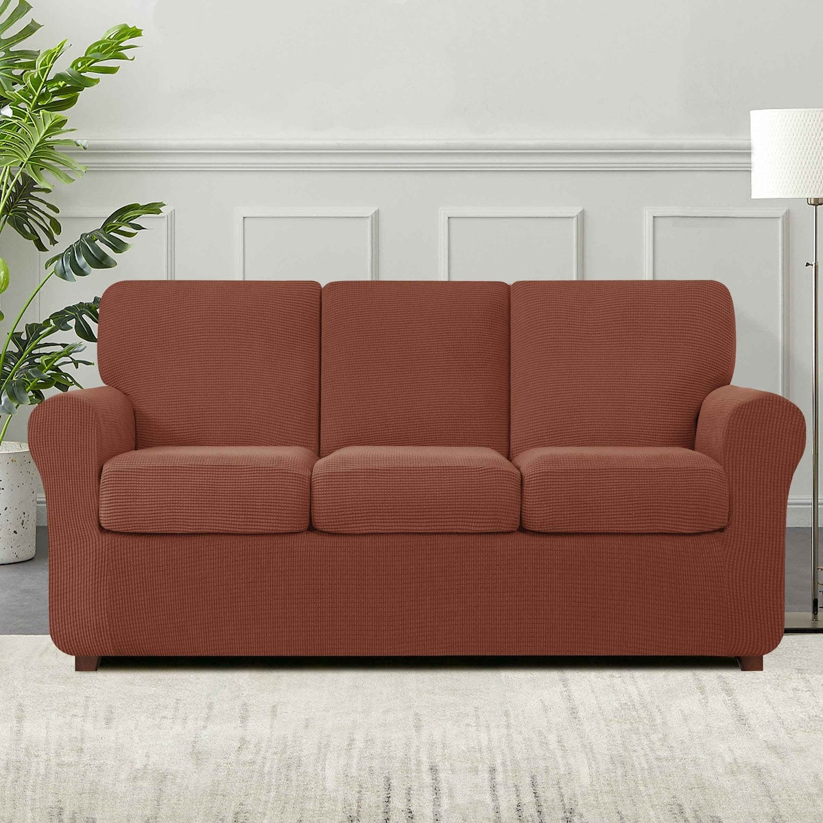 Subrtex 9-Piece Stretch Sofa Slipcover Sets with 4 Backrest Cushion Covers and 4 Seat Cushion Covers