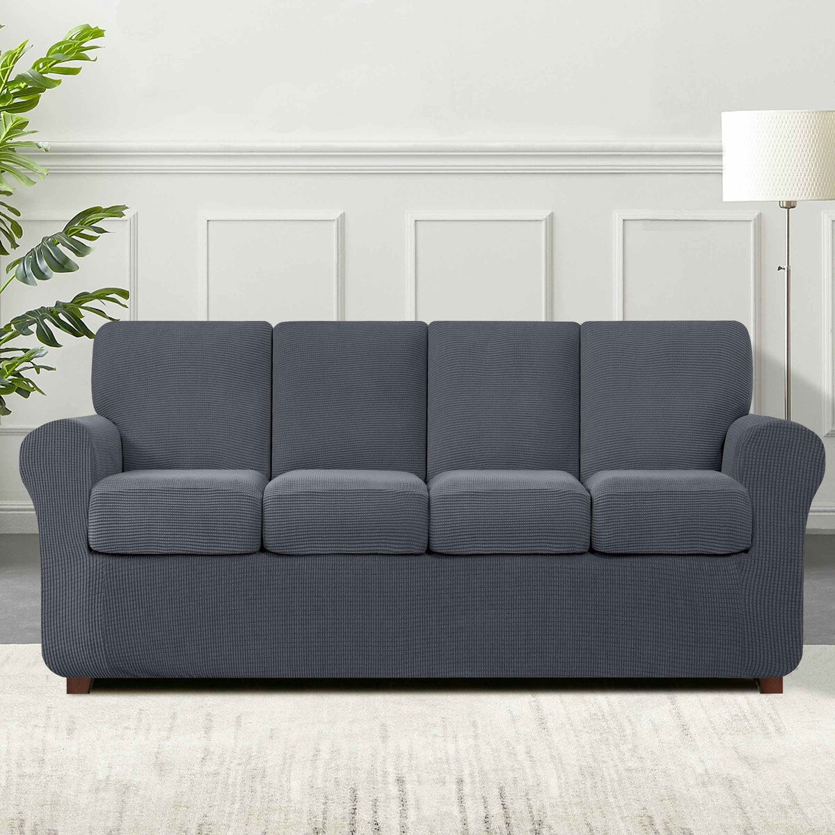 Subrtex 9-Piece Stretch Sofa Slipcover Sets with 4 Backrest Cushion Covers and 4 Seat Cushion Covers