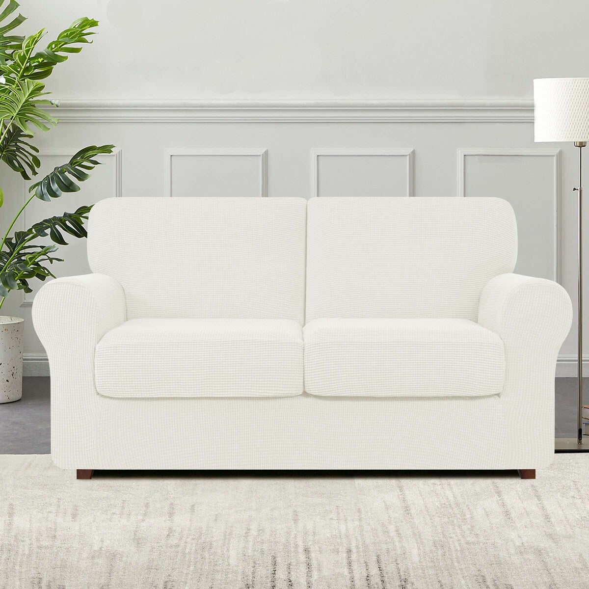 Subrtex 9-Piece Stretch Sofa Slipcover Sets with 4 Backrest Cushion Covers and 4 Seat Cushion Covers