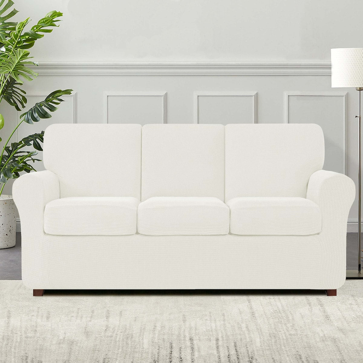 Subrtex 9-Piece Stretch Sofa Slipcover Sets with 4 Backrest Cushion Covers and 4 Seat Cushion Covers