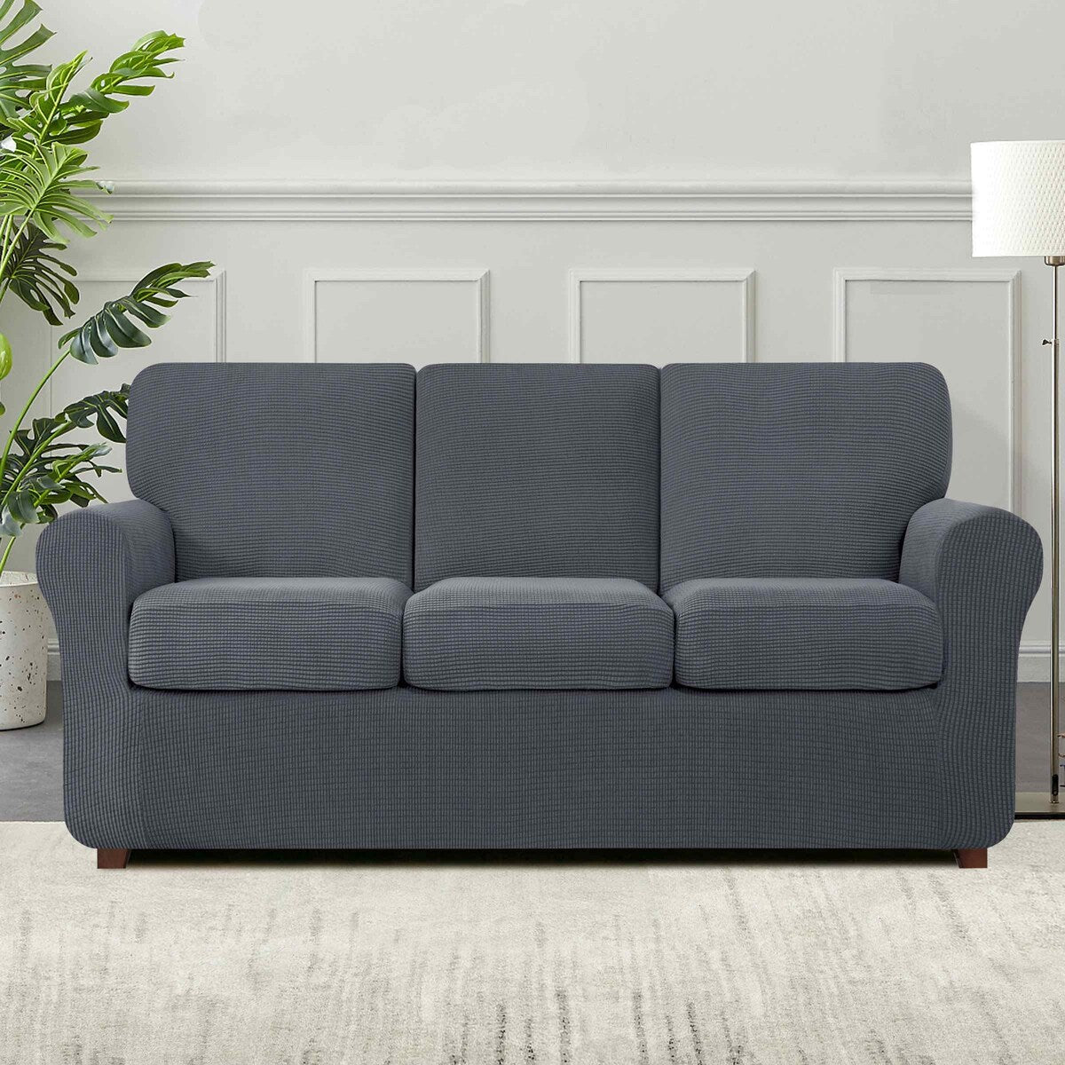 Subrtex 9-Piece Stretch Sofa Slipcover Sets with 4 Backrest Cushion Covers and 4 Seat Cushion Covers