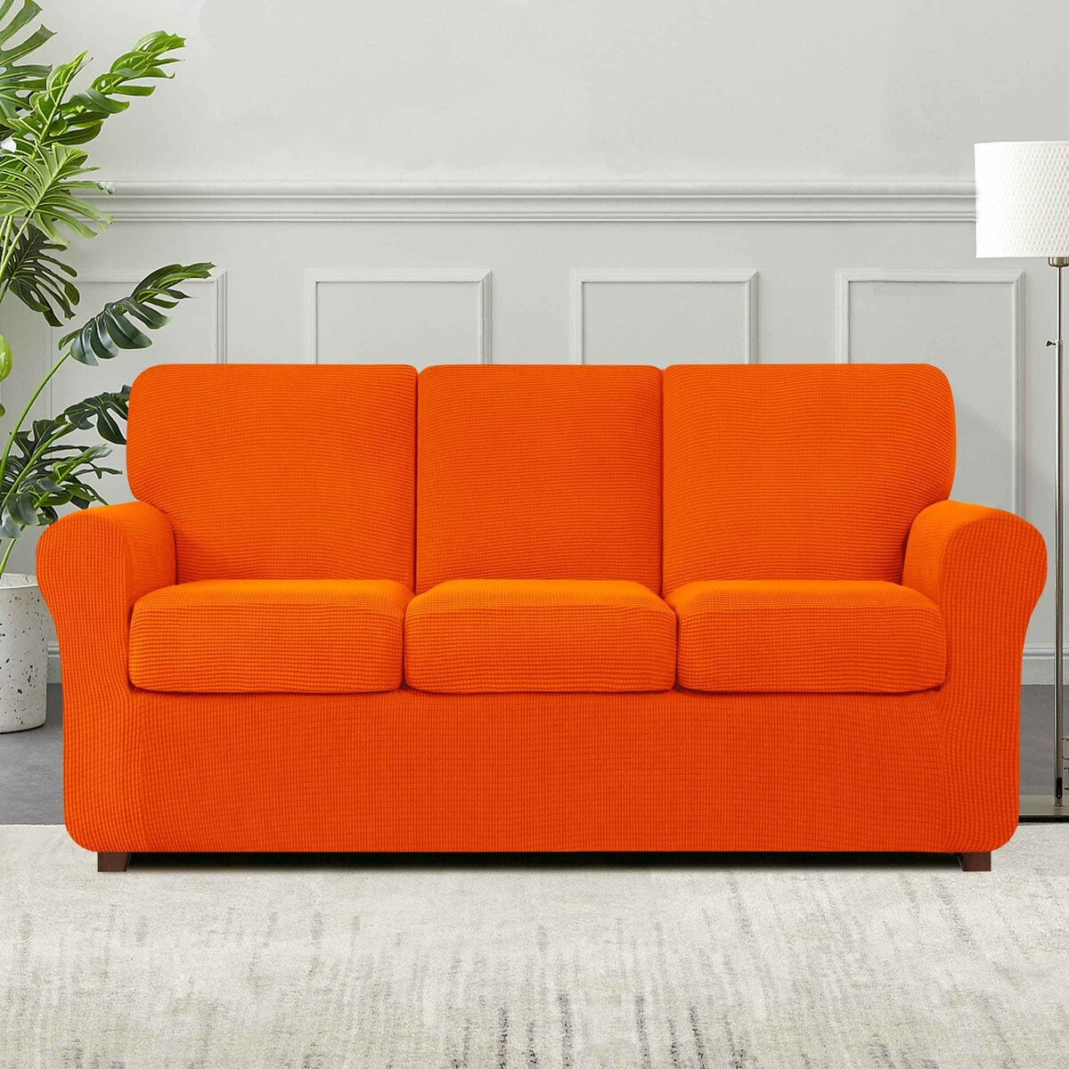 Subrtex 9-Piece Stretch Sofa Slipcover Sets with 4 Backrest Cushion Covers and 4 Seat Cushion Covers