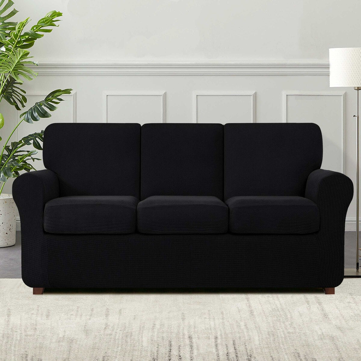 Subrtex 9-Piece Stretch Sofa Slipcover Sets with 4 Backrest Cushion Covers and 4 Seat Cushion Covers