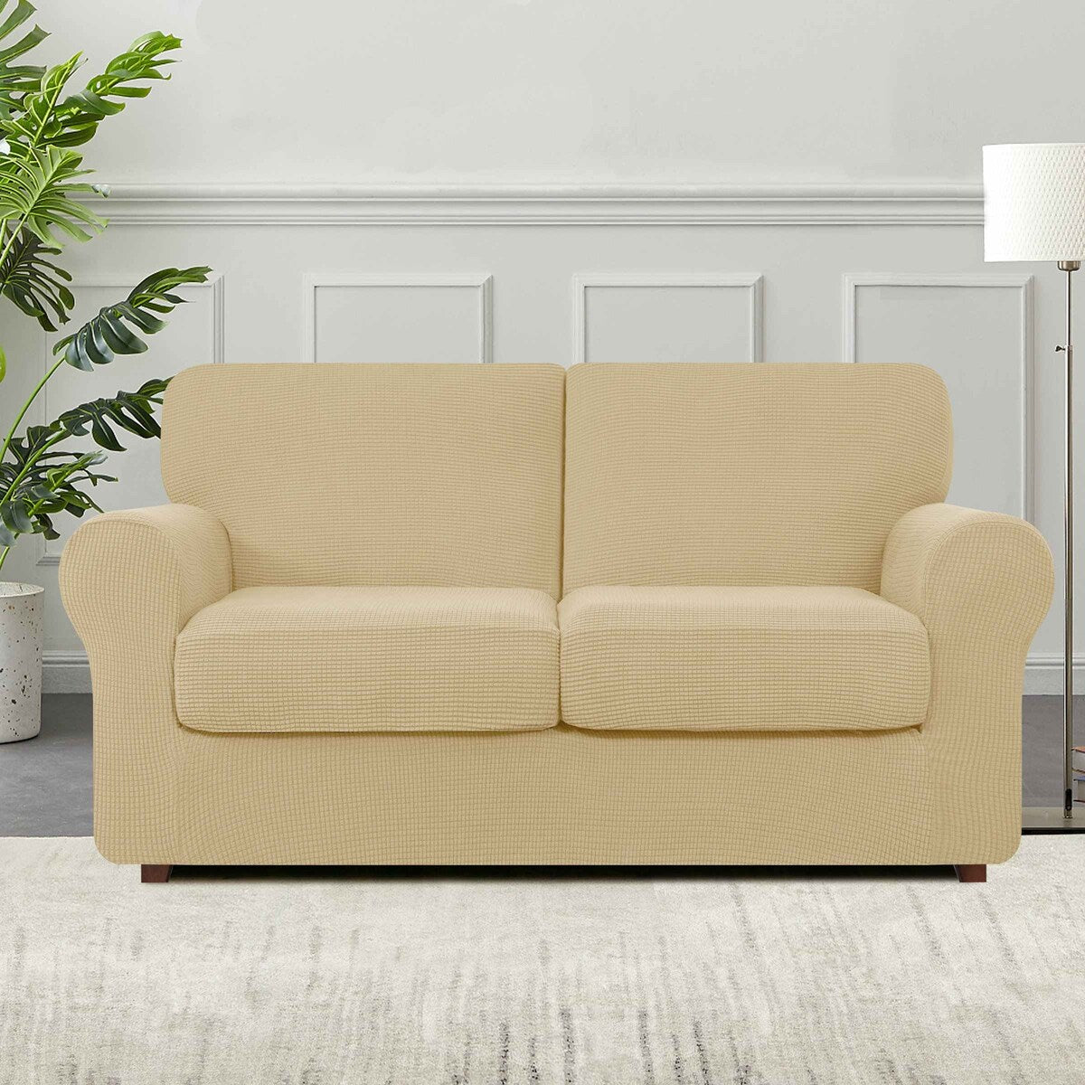 Subrtex 9-Piece Stretch Sofa Slipcover Sets with 4 Backrest Cushion Covers and 4 Seat Cushion Covers