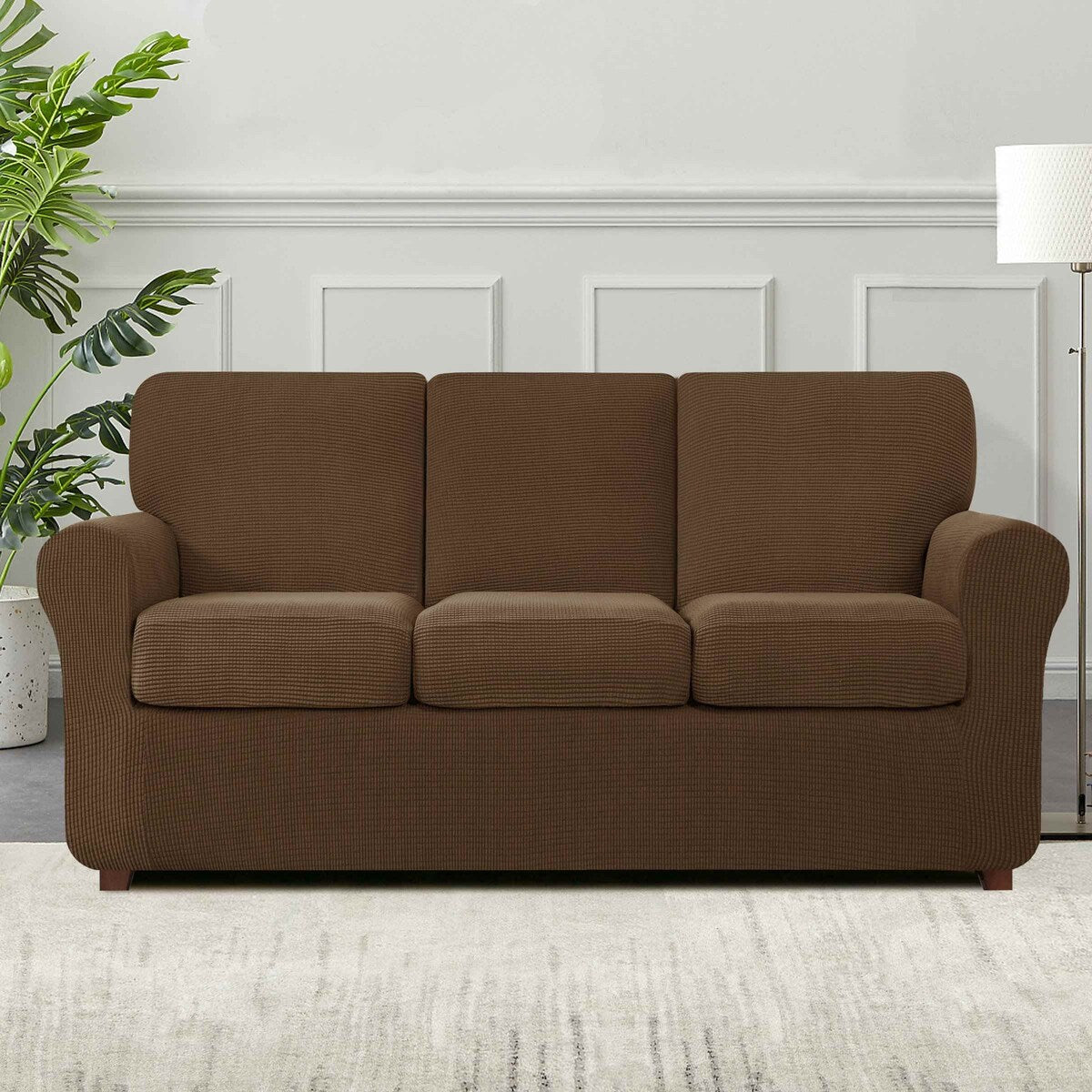 Subrtex 9-Piece Stretch Sofa Slipcover Sets with 4 Backrest Cushion Covers and 4 Seat Cushion Covers