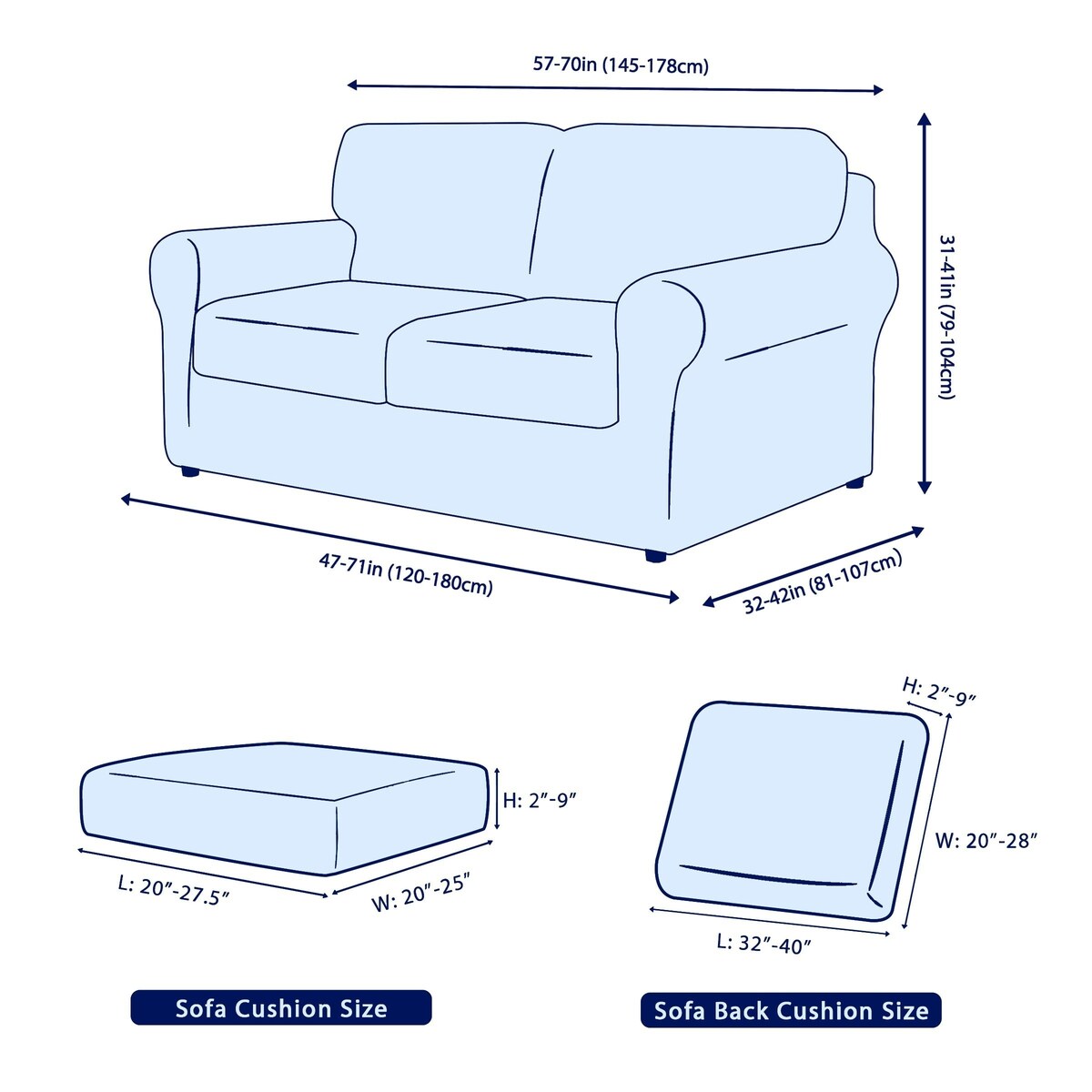 Subrtex 9-Piece Stretch Sofa Slipcover Sets with 4 Backrest Cushion Covers and 4 Seat Cushion Covers
