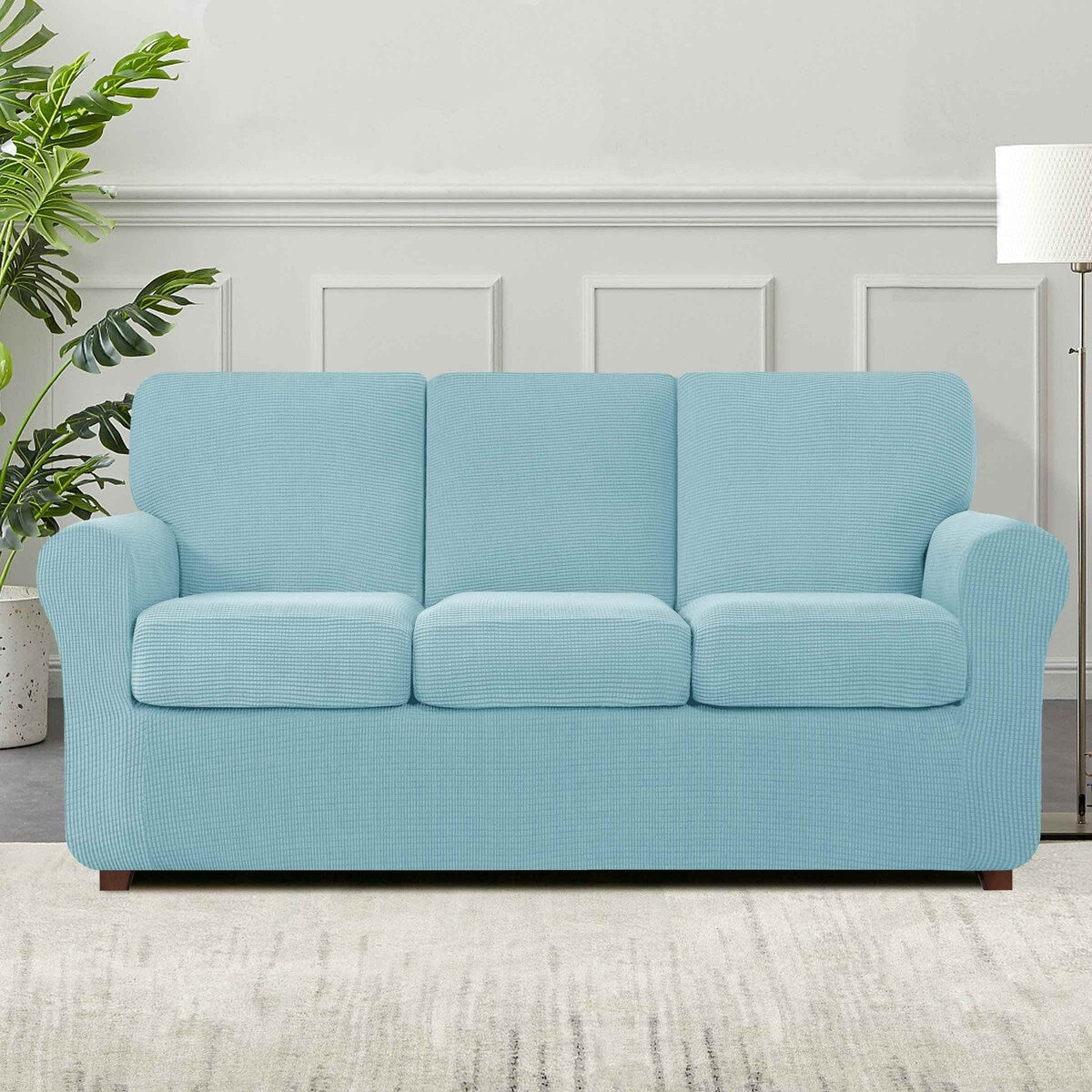 Subrtex 9-Piece Stretch Sofa Slipcover Sets with 4 Backrest Cushion Covers and 4 Seat Cushion Covers