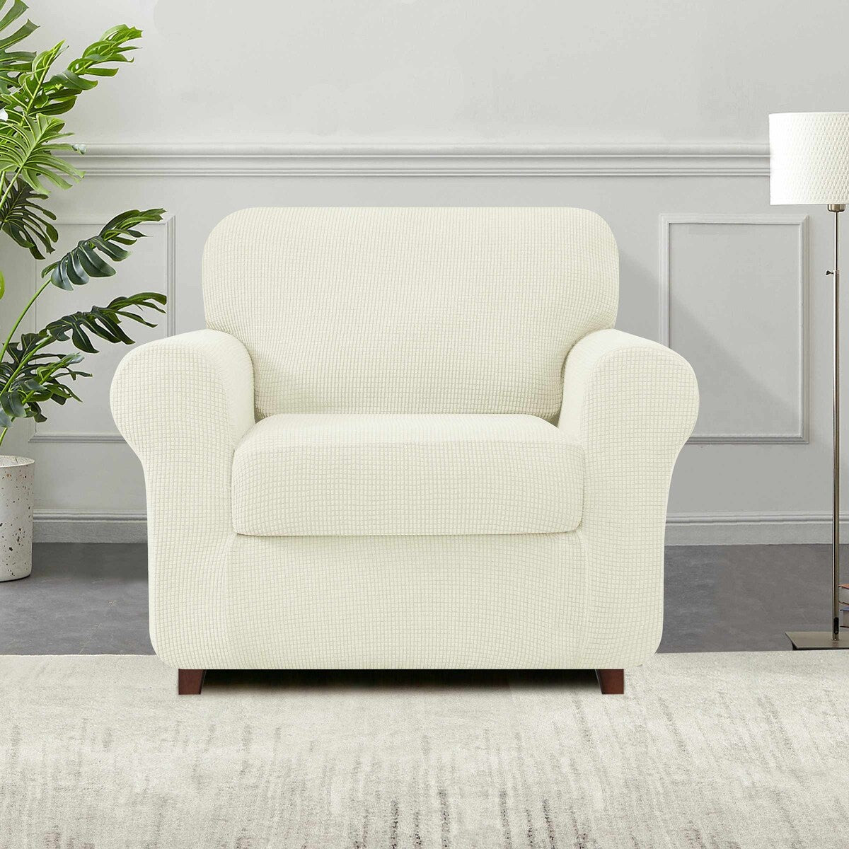 Subrtex 9-Piece Stretch Sofa Slipcover Sets with 4 Backrest Cushion Covers and 4 Seat Cushion Covers