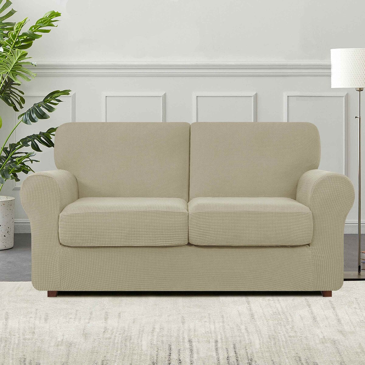 Subrtex 9-Piece Stretch Sofa Slipcover Sets with 4 Backrest Cushion Covers and 4 Seat Cushion Covers