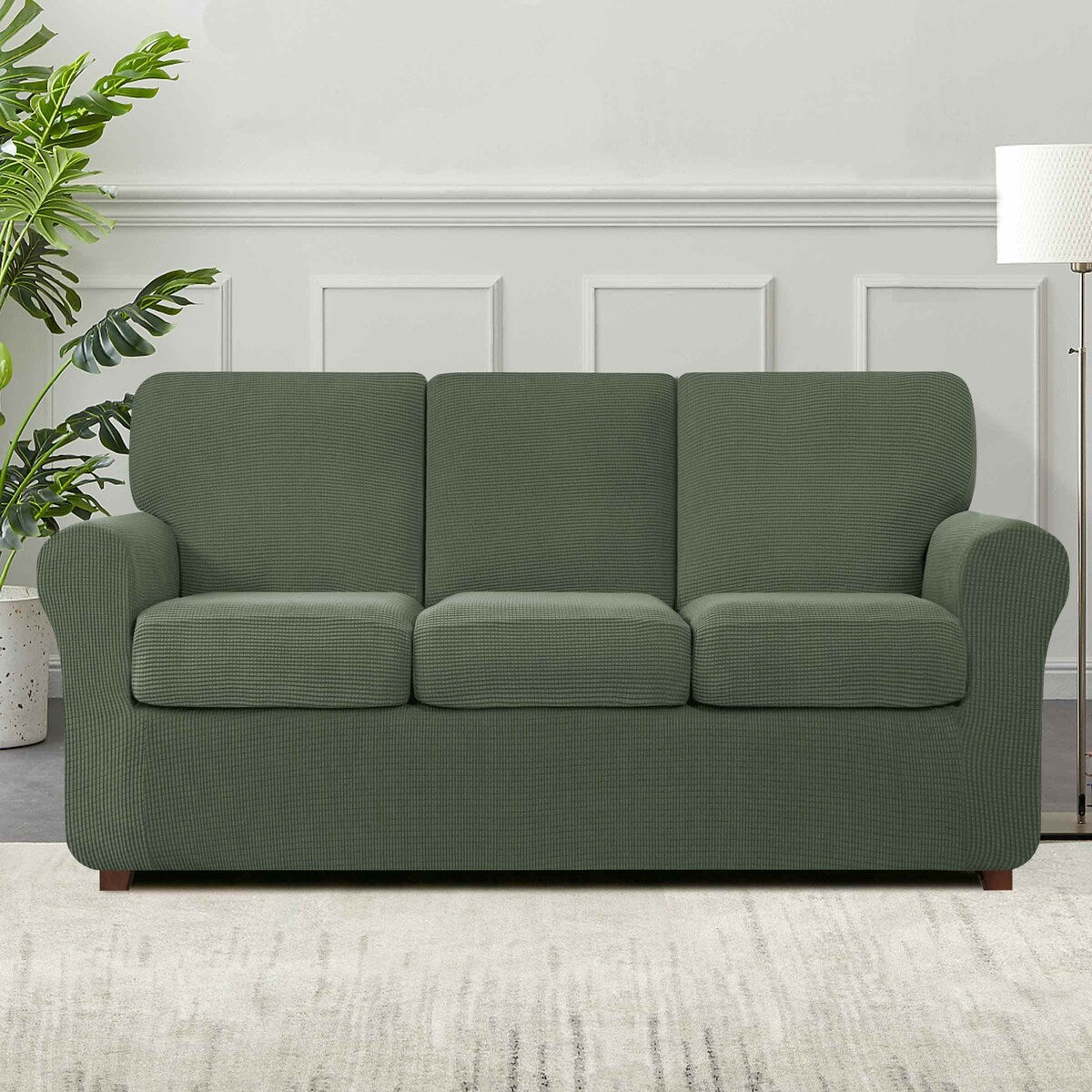 Subrtex 9-Piece Stretch Sofa Slipcover Sets with 4 Backrest Cushion Covers and 4 Seat Cushion Covers