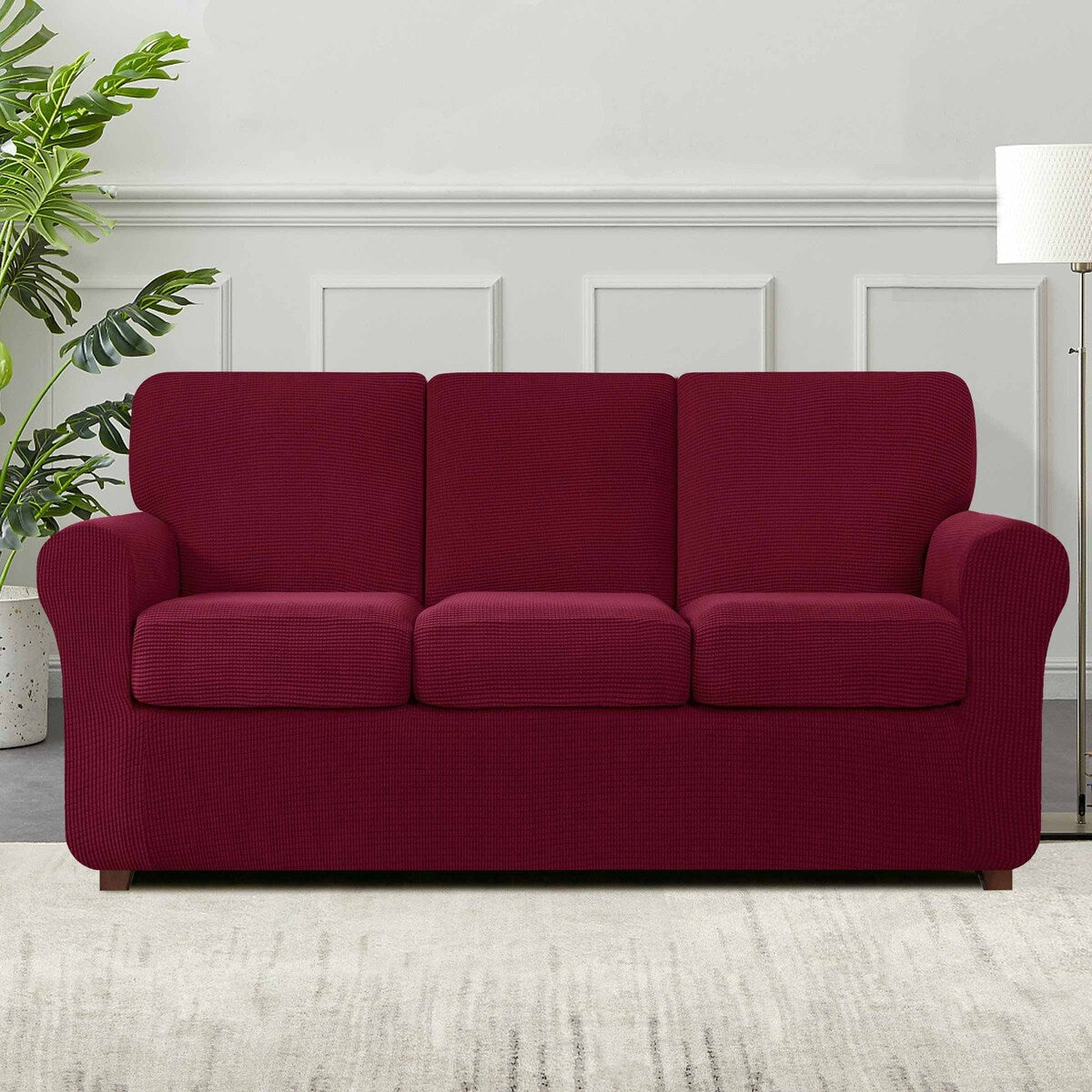 Subrtex 9-Piece Stretch Sofa Slipcover Sets with 4 Backrest Cushion Covers and 4 Seat Cushion Covers