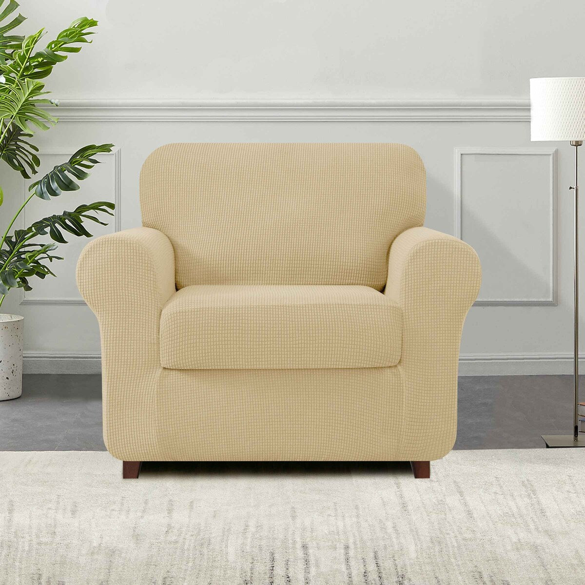 Subrtex 9-Piece Stretch Sofa Slipcover Sets with 4 Backrest Cushion Covers and 4 Seat Cushion Covers