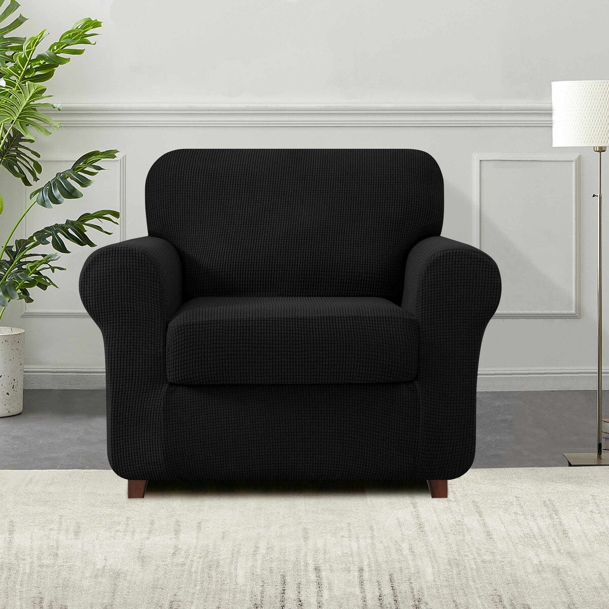 Subrtex 9-Piece Stretch Sofa Slipcover Sets with 4 Backrest Cushion Covers and 4 Seat Cushion Covers