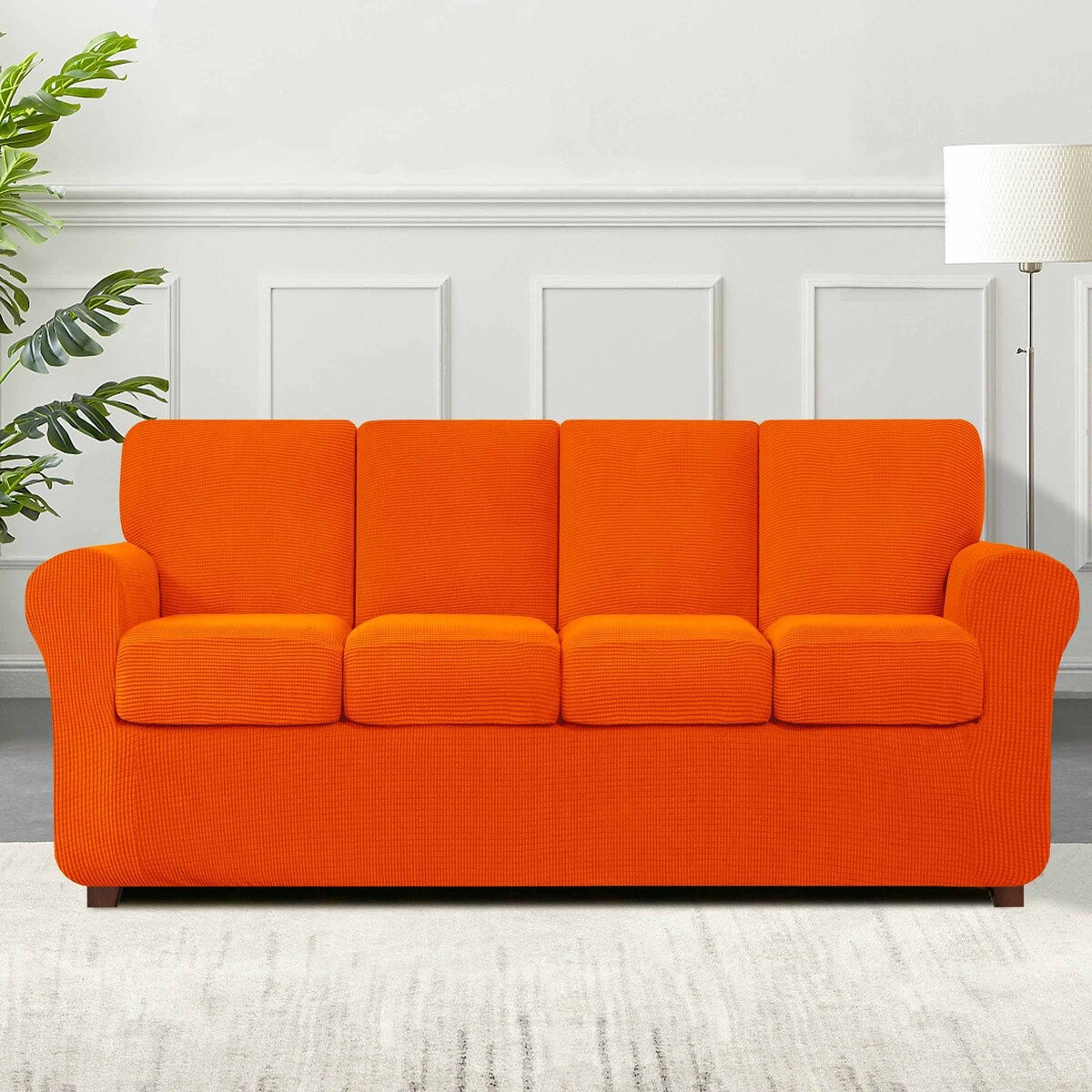 Subrtex 9-Piece Stretch Sofa Slipcover Sets with 4 Backrest Cushion Covers and 4 Seat Cushion Covers