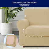 Subrtex 9-Piece Stretch Sofa Slipcover Sets with 4 Backrest Cushion Covers and 4 Seat Cushion Covers