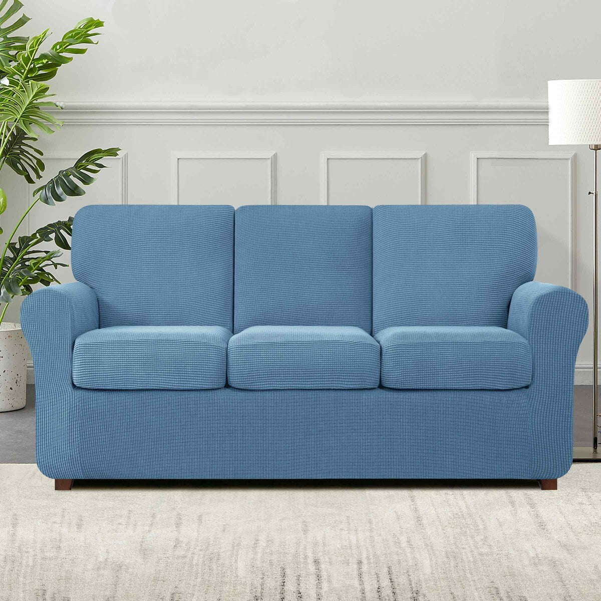 Subrtex 9-Piece Stretch Sofa Slipcover Sets with 4 Backrest Cushion Covers and 4 Seat Cushion Covers