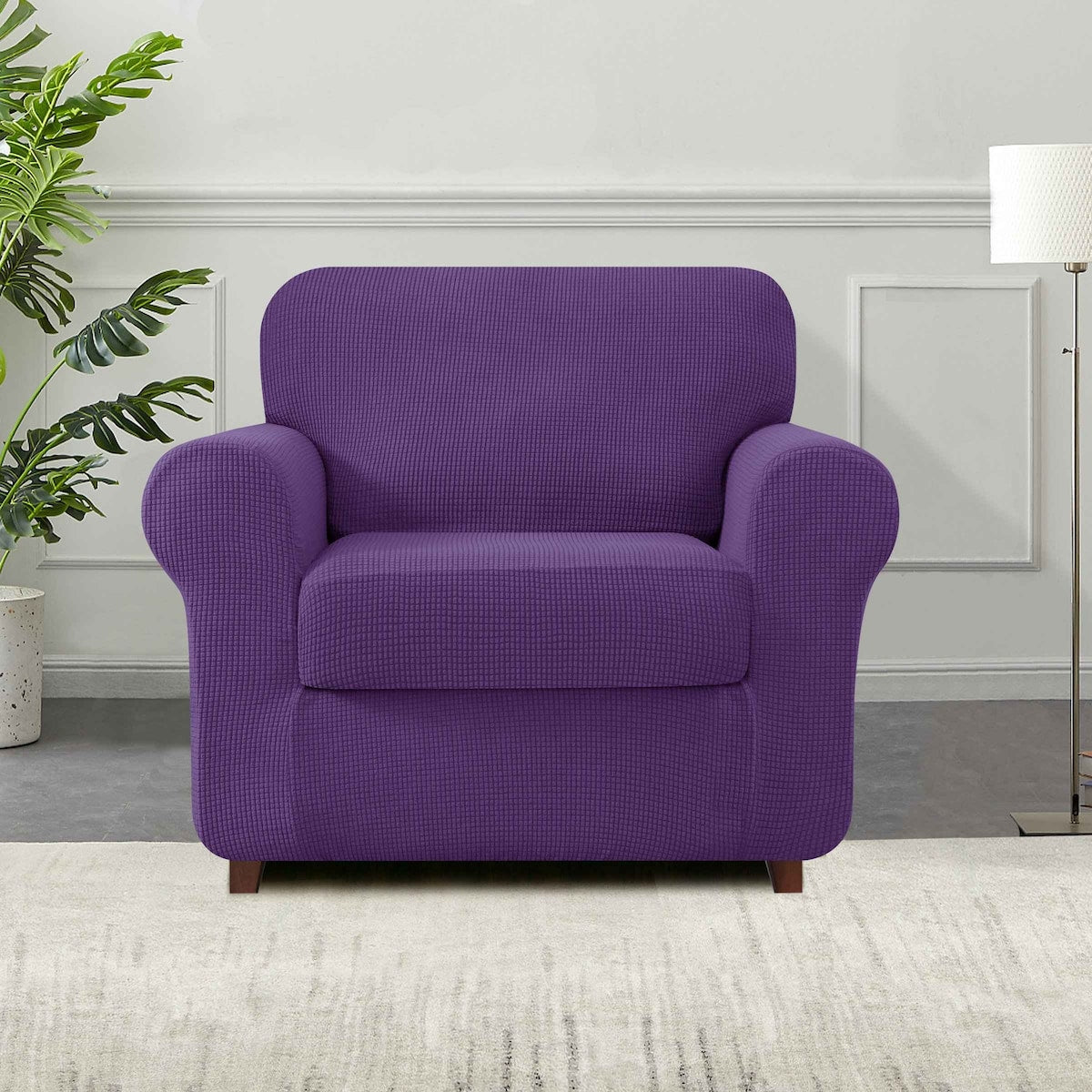 Subrtex 9-Piece Stretch Sofa Slipcover Sets with 4 Backrest Cushion Covers and 4 Seat Cushion Covers
