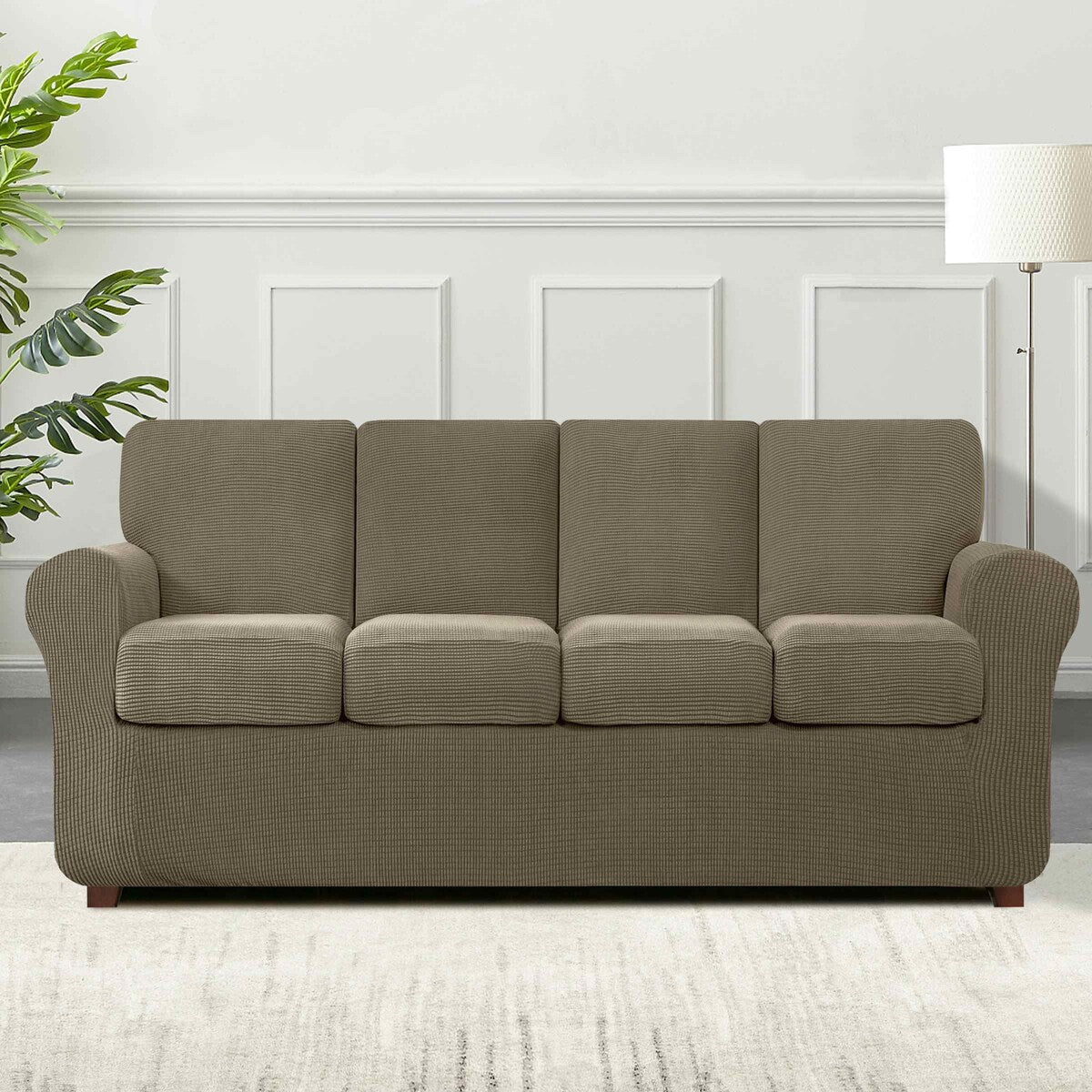 Subrtex 9-Piece Stretch Sofa Slipcover Sets with 4 Backrest Cushion Covers and 4 Seat Cushion Covers