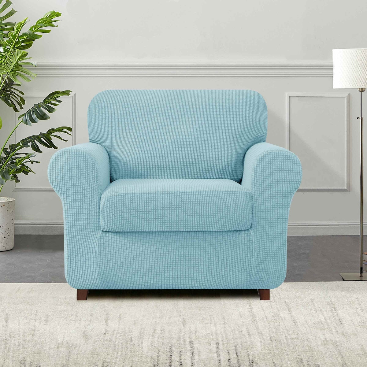 Subrtex 9-Piece Stretch Sofa Slipcover Sets with 4 Backrest Cushion Covers and 4 Seat Cushion Covers