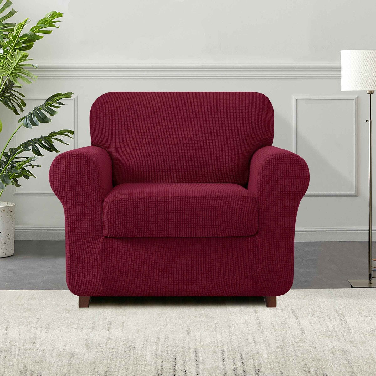 Subrtex 9-Piece Stretch Sofa Slipcover Sets with 4 Backrest Cushion Covers and 4 Seat Cushion Covers
