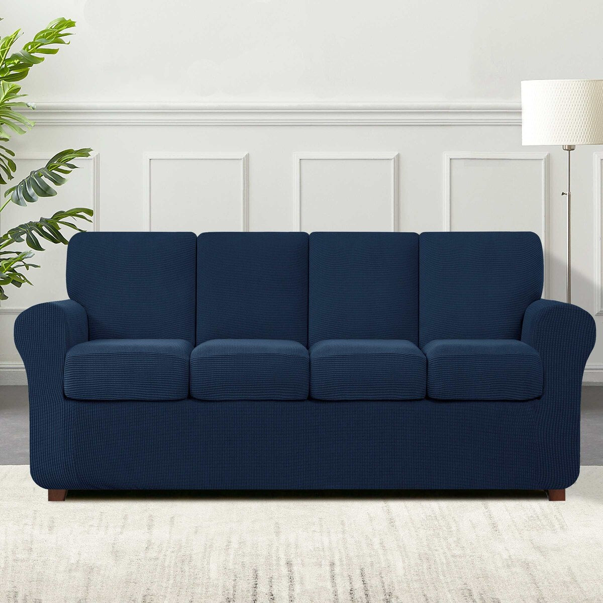 Subrtex 9-Piece Stretch Sofa Slipcover Sets with 4 Backrest Cushion Covers and 4 Seat Cushion Covers