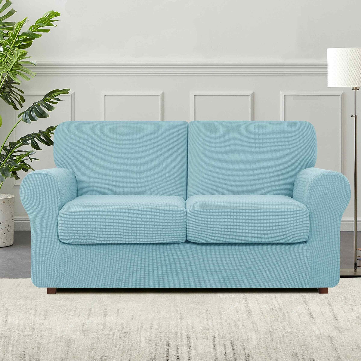 Subrtex 9-Piece Stretch Sofa Slipcover Sets with 4 Backrest Cushion Covers and 4 Seat Cushion Covers