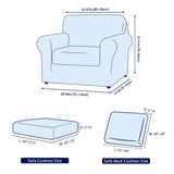 Subrtex 9-Piece Stretch Sofa Slipcover Sets with 4 Backrest Cushion Covers and 4 Seat Cushion Covers