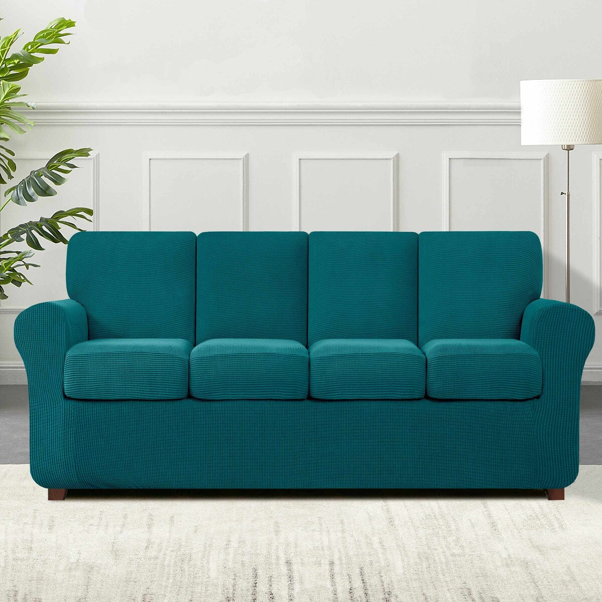 Subrtex 9-Piece Stretch Sofa Slipcover Sets with 4 Backrest Cushion Covers and 4 Seat Cushion Covers
