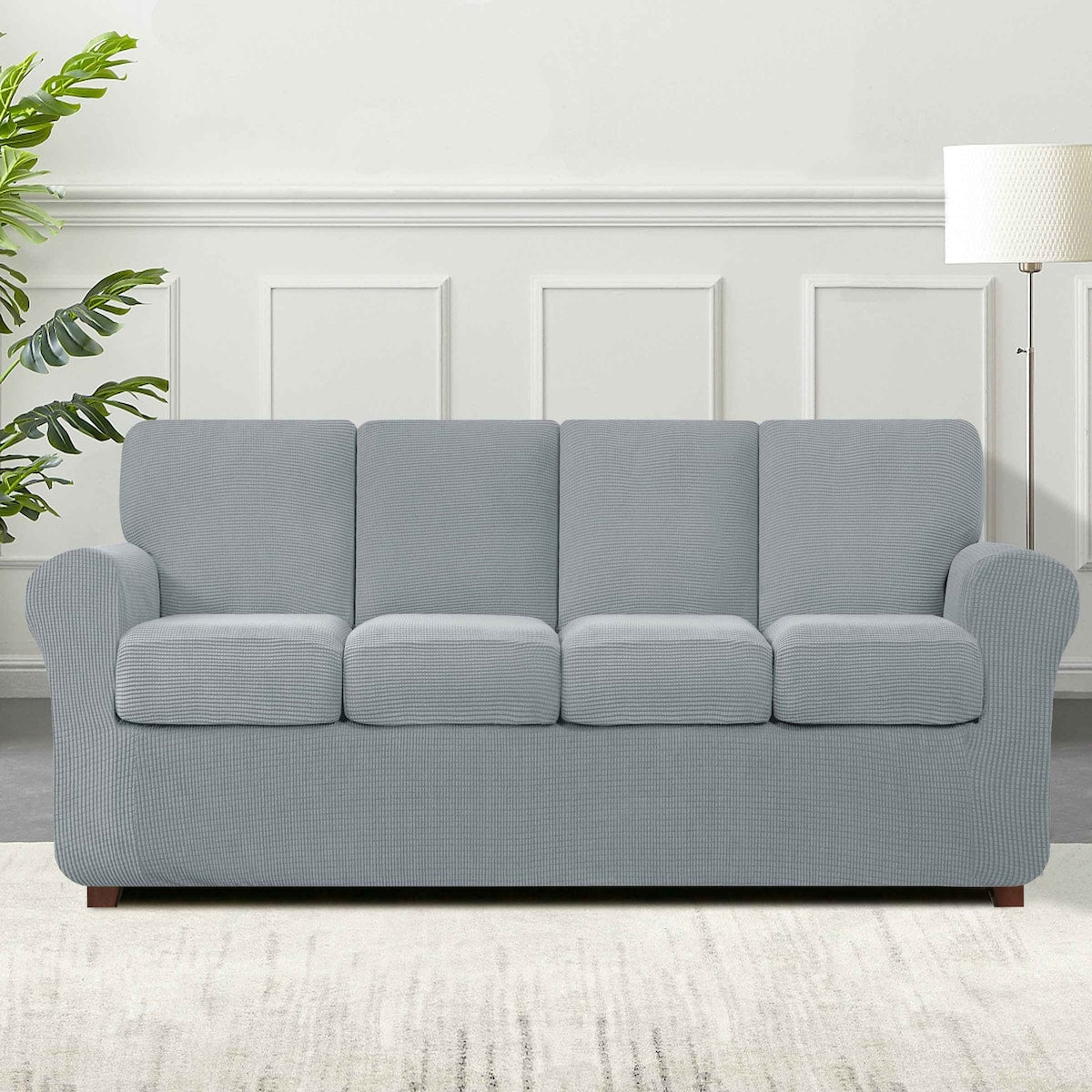 Subrtex 9-Piece Stretch Sofa Slipcover Sets with 4 Backrest Cushion Covers and 4 Seat Cushion Covers