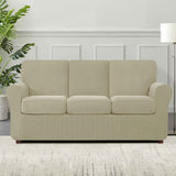 Subrtex 9-Piece Stretch Sofa Slipcover Sets with 4 Backrest Cushion Covers and 4 Seat Cushion Covers