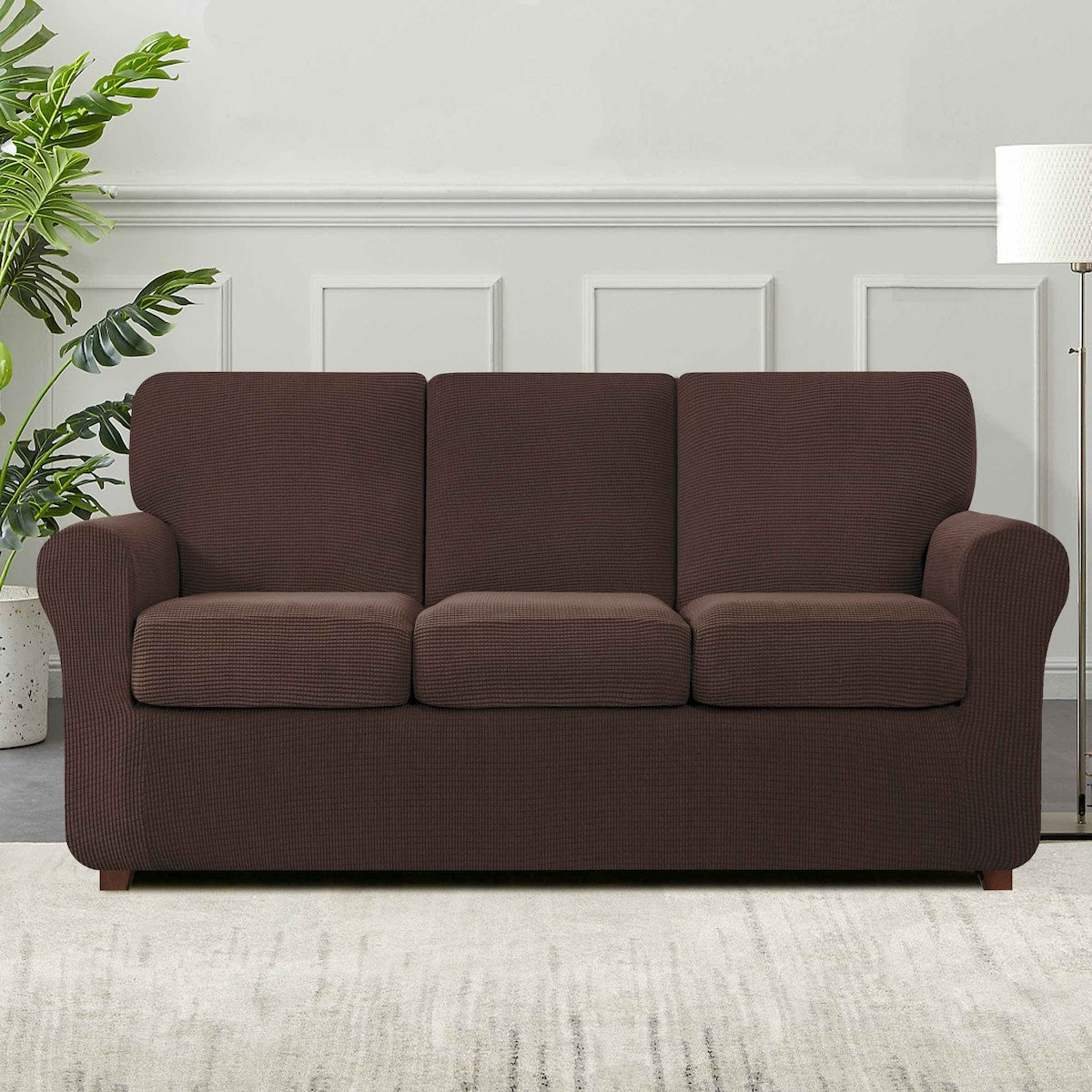 Subrtex 9-Piece Stretch Sofa Slipcover Sets with 4 Backrest Cushion Covers and 4 Seat Cushion Covers