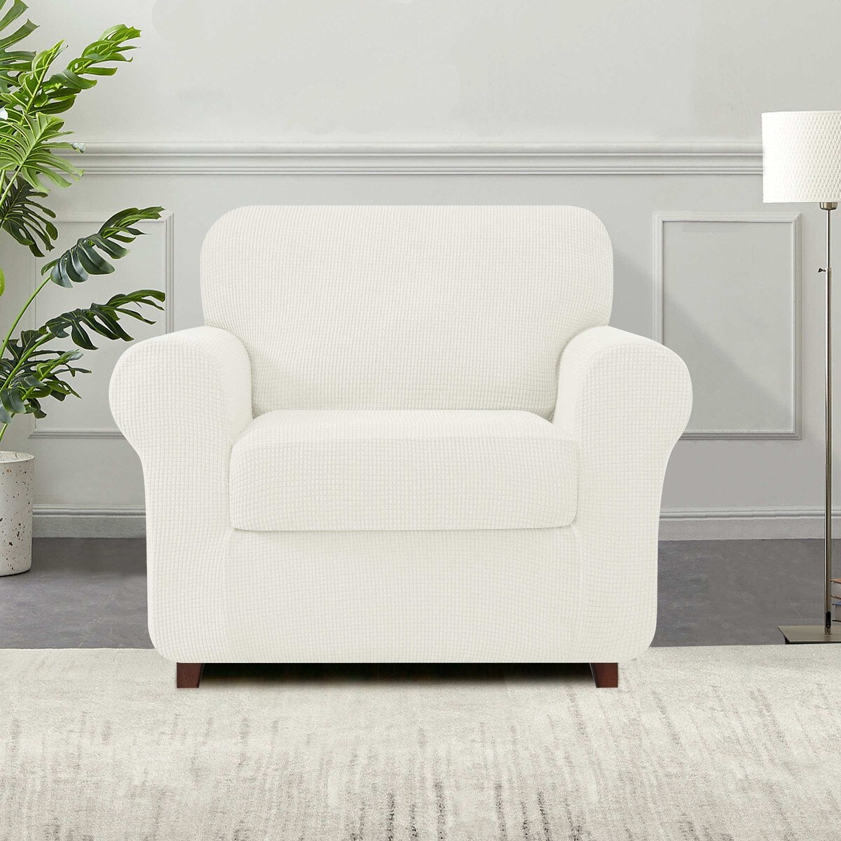 Subrtex 9-Piece Stretch Sofa Slipcover Sets with 4 Backrest Cushion Covers and 4 Seat Cushion Covers