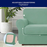 Subrtex 9-Piece Stretch Sofa Slipcover Sets with 4 Backrest Cushion Covers and 4 Seat Cushion Covers