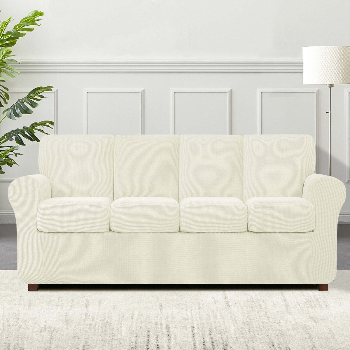 Subrtex 9-Piece Stretch XL Sofa Slipcover Sets with 4 Backrest Cushion Covers and 4 Seat Cushion Covers