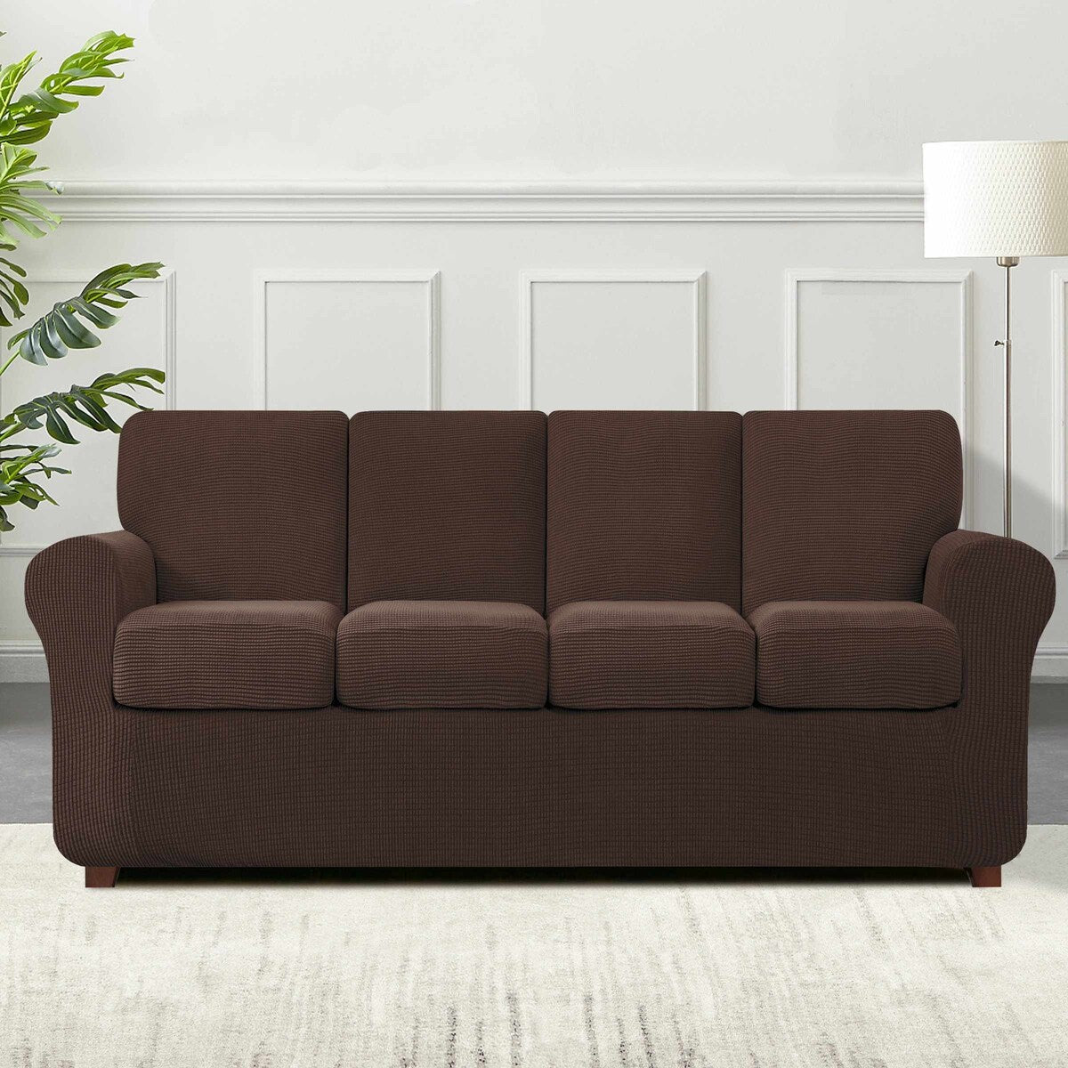 Subrtex 9-Piece Stretch XL Sofa Slipcover Sets with 4 Backrest Cushion Covers and 4 Seat Cushion Covers